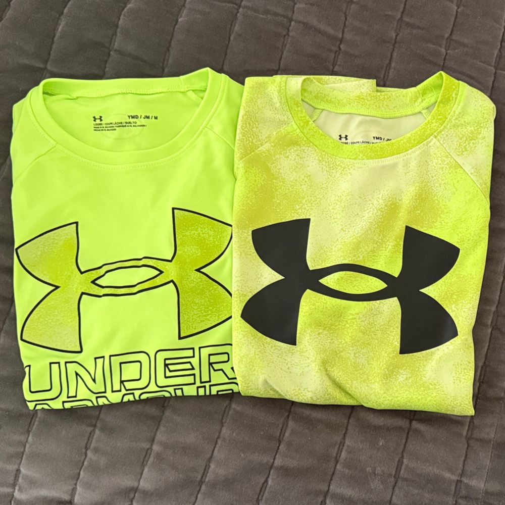 Under Armour Kids Bright Yellow Tees bundle like new